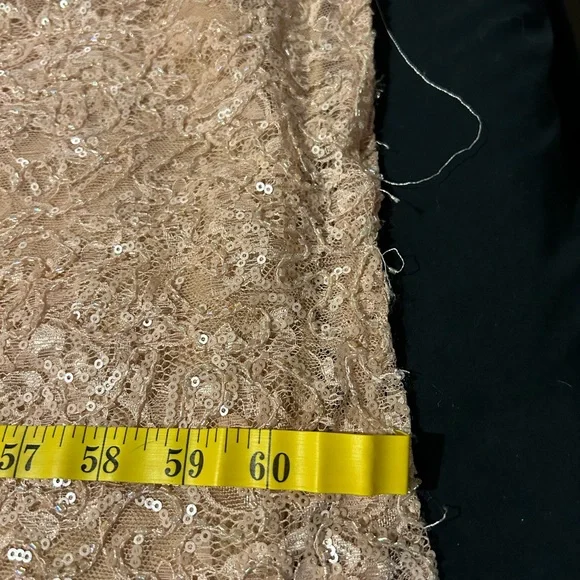 Light pink spaghetti strap beaded prom dress, size 4 - Picture 7 of 8